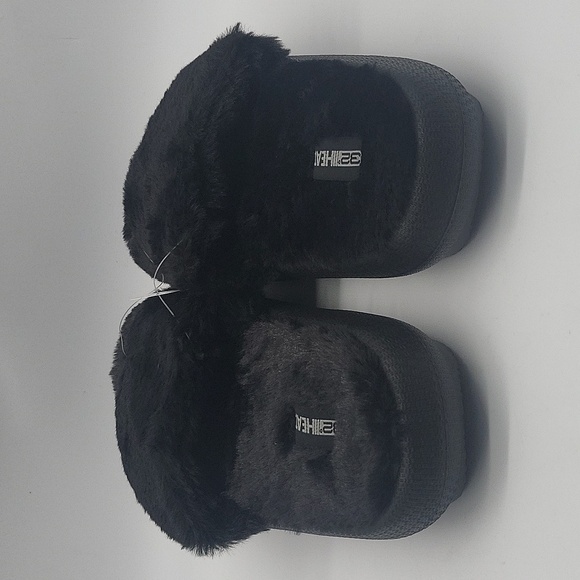 1979- 32 Degrees Heat Plush Cushion Slide Women's Size 7.5 - 8.5 Black Color NWT - Picture 7 of 10